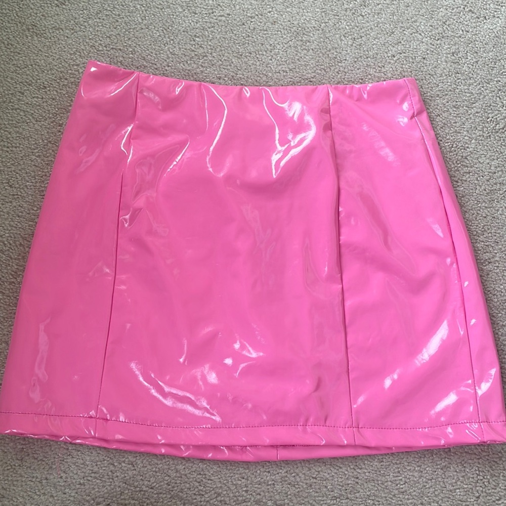COPY - Pink Latex Miniskirt